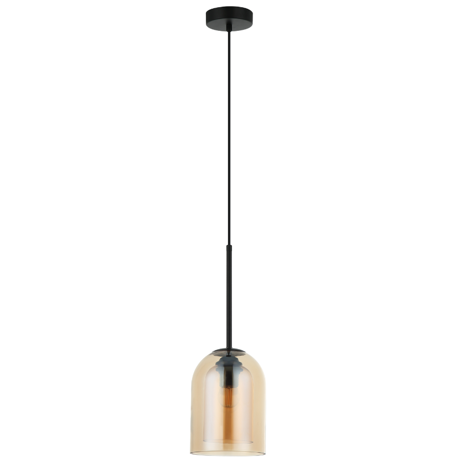 Lampa wisząca Elaris bursztynowa